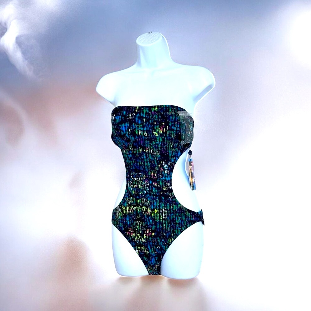 Derek Lam for DesigNation Swimsuit Nightshade Multi Monokini Swimwear Size S New - Picture 12 of 12